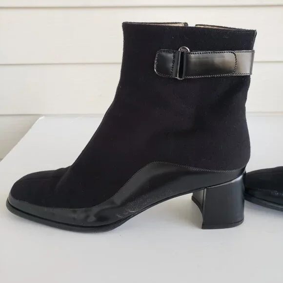 Sold On Ebay-Salvatore Ferragamo Black Cashmere calf leather ankle ANTONIA boots - Picture 12 of 16